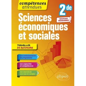 Ellipses Sciences économiques et sociales 2nde pas cher