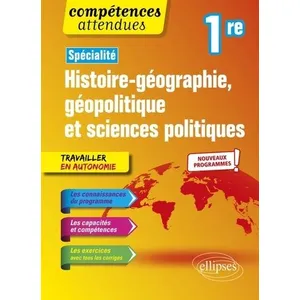 Ellipses Histoire-Géographie, Géopolitique Et Sciences Politiques 1re pas cher