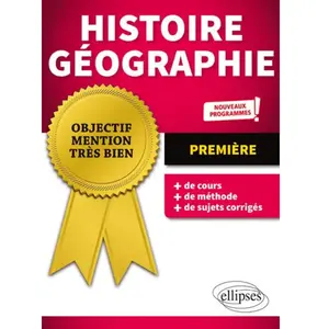Ellipses Histoire Géographie 1re pas cher