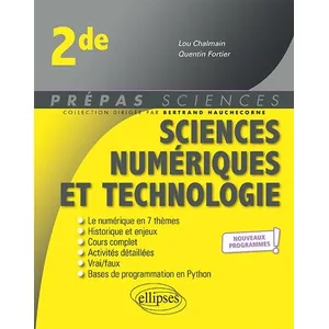 Ellipses Sciences Numériques Et Technologie 2de pas cher