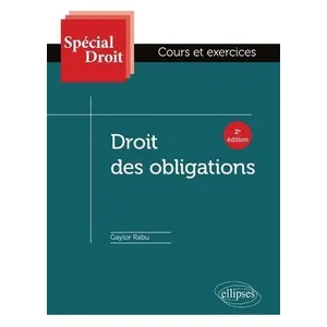 Ellipses Droit Des Obligations - Cours Et Exercices pas cher