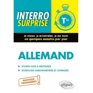 Comparateur de prix : Ellipses Allemand Tle - Points Clés À Maîtriser, Exercices Chronométrés Et Corrigés