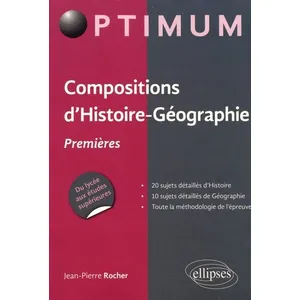 Ellipses Compositions D'histoire-Géographie Premières pas cher