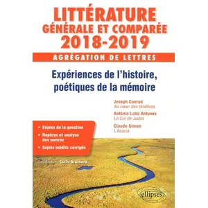 Ellipses Expérience De L'histoire, Poétiques De La Mémoire - Agrégation De Lettres, Littérature Générale Et Comparée pas cher