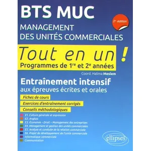 Comparateur de prix : Ellipses Bts Muc Management Des Unités Commerciales - Entraînement Intensif Aux Épreuves Écrites Et Orales