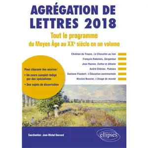 Ellipses Agrégation de lettres 2018 pas cher