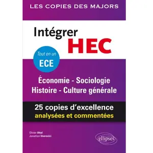 Ellipses Intégrer HEC ECE Économie - Sociologie - Histoire - Cultu... pas cher