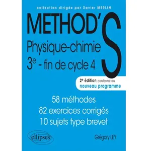 Ellipses Méthod's Physique-Chimie 3e - 58 Méthodes, 82 Exercices Corrigés pas cher