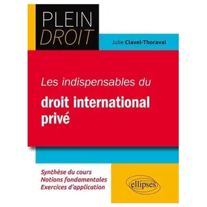 Ellipses Les indispensables de droit international privé pas cher