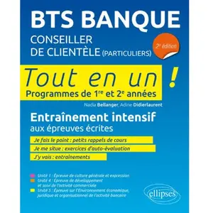 Comparateur de prix : Ellipses Bts Banque, Conseiller De Clientèle (Particuliers) - Programmes De 1re Et 2e Années