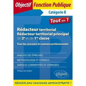 Ellipses Rédacteur territorial, rédacteur territorial principal de 2e ... pas cher