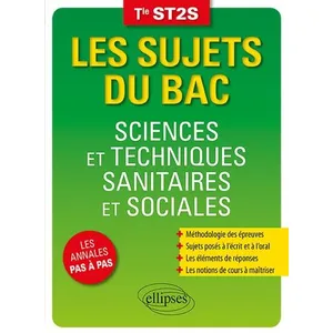 Ellipses Sciences Et Techniques Sanitaires Et Sociales Tle St2s pas cher
