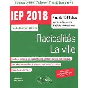Comparateur de prix : Ellipses Iep Concours Commun D'entrée En 1re Année Sciences Po - Radicalités / La Ville