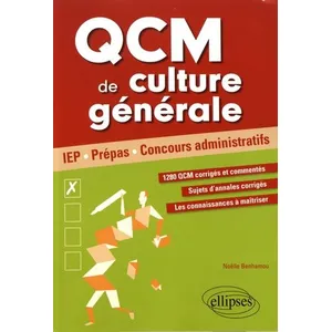 Ellipses QCM de culture générale pour réussir ses concours. IEP, Prépa... pas cher