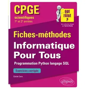Ellipses Informatique Pour Tous - Programmation Python, langage SQL - ... pas cher