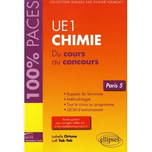 Ellipses Ue1 Chimie (Paris 5) - Du Cours Au Concours pas cher