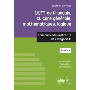 Ellipses QCM de français, culture générale, mathématiques, logique - c... pas cher