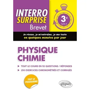 Ellipses Physique-chimie 3e - Tout le cours en 52 questions/réponses e... pas cher