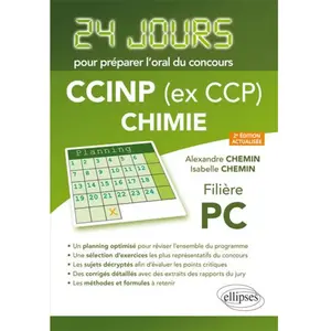Comparateur de prix : Ellipses Ccinp (Ex Ccp) Chimie Filière Pc