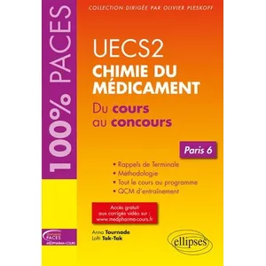 Ellipses Uecs 2 Chimie Du Médicament - Paris 6. Du Cours Au Concours pas cher