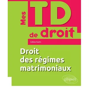 Ellipses Droit des régimes matrimoniaux pas cher