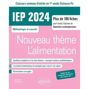 Ellipses IEP Concours commun d'entrée en 1re année Sciences Po: Le corps / L'alimentation pas cher