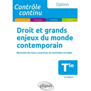 Ellipses Droit Et Grands Enjeux Du Monde Contemporain Tle pas cher