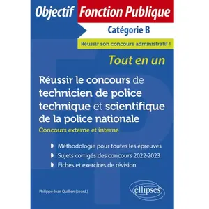Ellipses Réussir le concours de technicien de police technique et scie... pas cher
