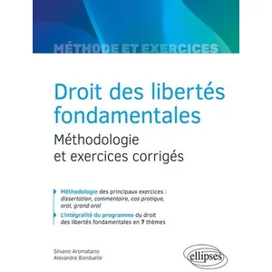 Ellipses Droit des libertés fondamentales - Méthodologie et exercices corrigés pas cher