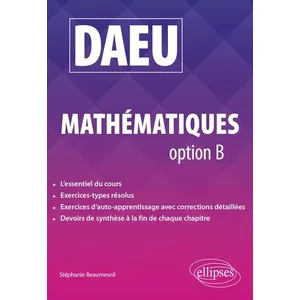 Ellipses Daeu Mathématiques Option B pas cher