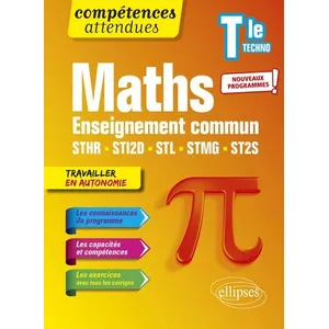 Comparateur de prix : Ellipses Mathématiques - Terminale technologique enseignement commun S...