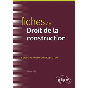 Ellipses Fiches de Droit de la construction pas cher