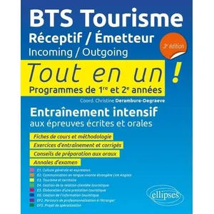 Comparateur de prix : Ellipses Bts Tourisme Réceptif/Emetteur 1re & 2e Années - Tout En Un ! Programmes De 1re Et 2e Années