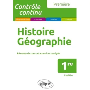 Ellipses Histoire-Géographie 1re pas cher