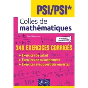 Ellipses Colles De Mathématiques Psi/Psi* pas cher