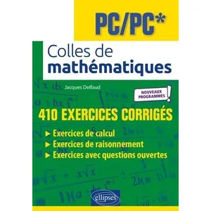 Ellipses Colles De Mathématiques Pc/Pc* pas cher