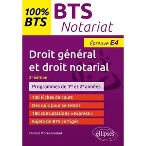 Comparateur de prix : Ellipses Droit Général Et Droit Notarial Bts Notariat Épreuve E4