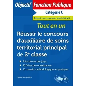 Ellipses Réussir le concours d auxiliaire de soins territorial princip... pas cher