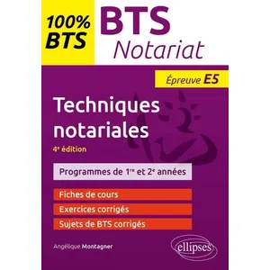 Ellipses Techniques Notariales, Bts Notariat - Epreuve E5 pas cher