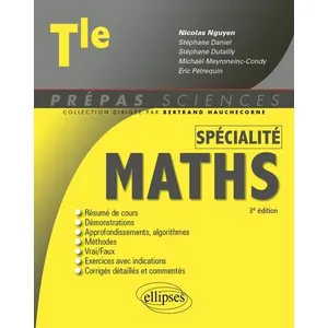Ellipses Spécialité Mathématiques Tle pas cher