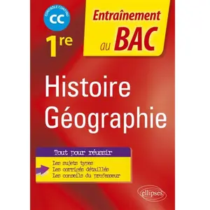 Ellipses Histoire Géographie 1re contrôle continu pas cher