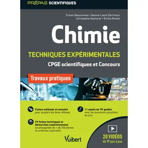 Vuibert Chimie techniques expérimentales: Travaux pratiques CPGE scientifiques et concours pas cher