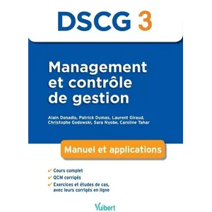 Vuibert Management Et Contrôle De Gestion Dscg 3 - Manuel Et Applications pas cher