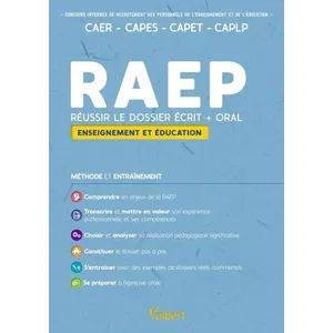 Vuibert Raep Enseignement Et Éducation - Réussir Le Dossier Écrit + Oral pas cher