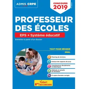 Vuibert Eps + Système Éducatif Concours Professeur Des Écoles - Entretien À Partir D'un Dossier pas cher