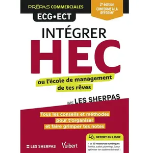 Vuibert Intégrer HEC ou l’école de management de tes rêves avec Les Sherpas pas cher