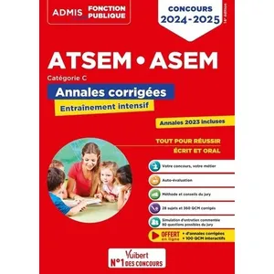Comparateur de prix : Vuibert Concours Atsem Asem - Annales Corrigées