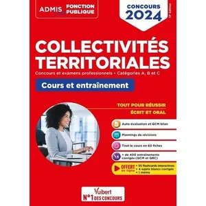 Vuibert Collectivités territoriales, Concours et examens professionnels, Catégories A, B et C: Cours et entraînement pas cher
