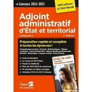 Vuibert Adjoint Administratif D'etat Et Territorial - Catégorie C pas cher