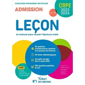 Vuibert Leçon M1 M2 - Le Manuel Pour Réussir L'épreuve Orale pas cher